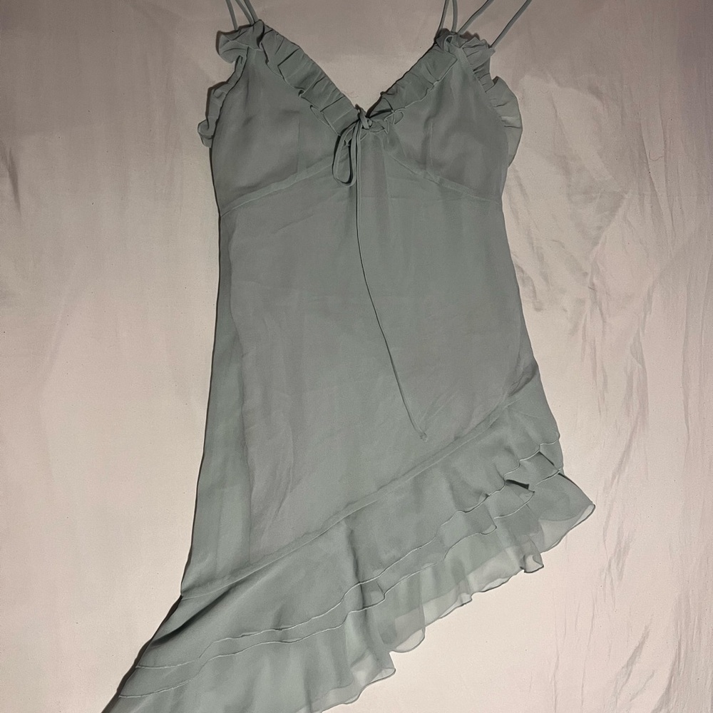Elodie Asymmetrical Dress in Light Gray